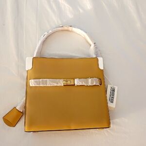 Tory Burch Tan And Cream  Tote